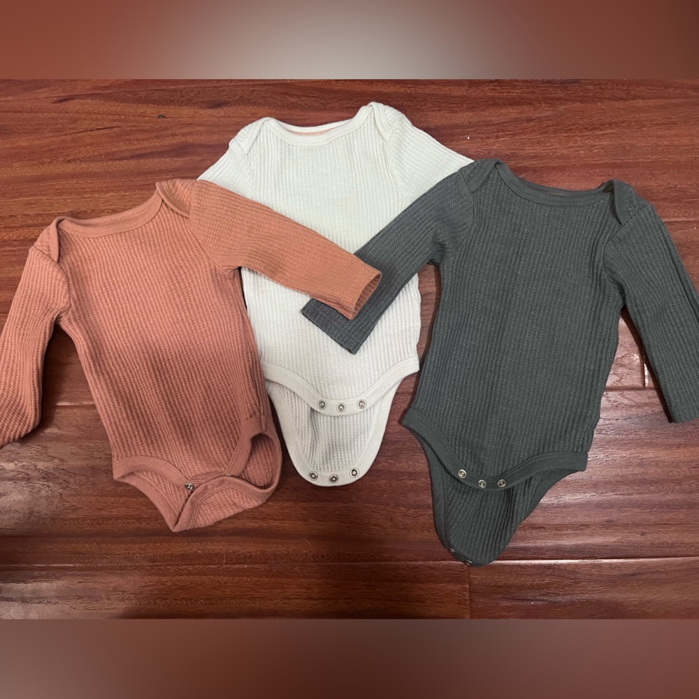 3 pc waffle onesies